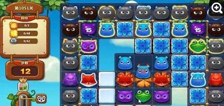 开心消消乐1051关攻略