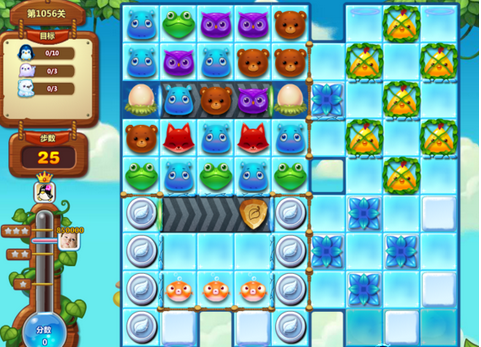 开心消消乐1056关攻略