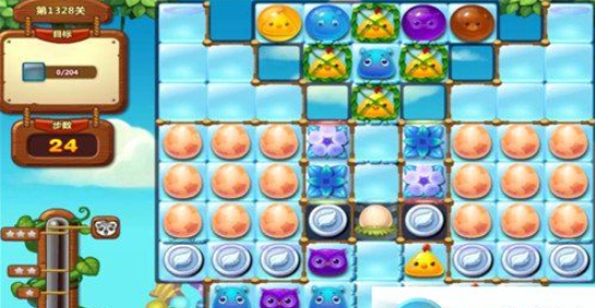 开心消消乐1328关图文攻略
