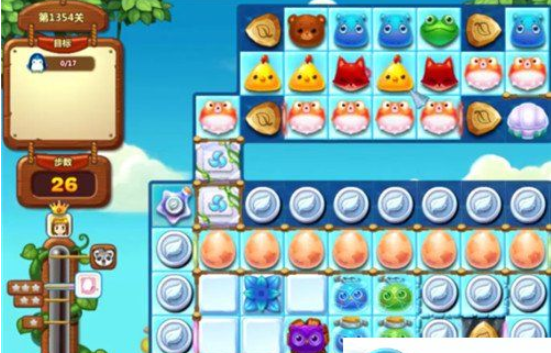 开心消消乐1354关图文攻略