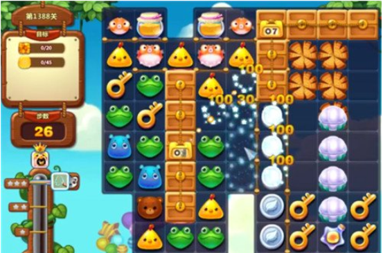 开心消消乐1388关图文攻略
