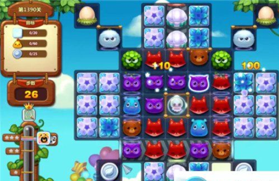 开心消消乐1390关图文攻略