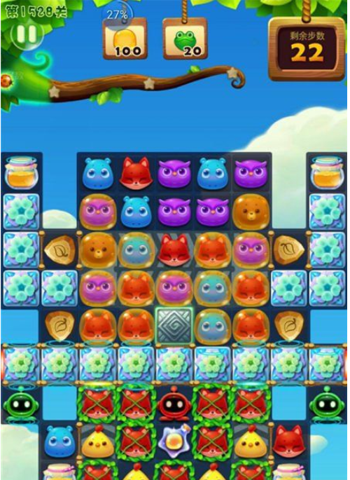 开心消消乐1528关图文攻略