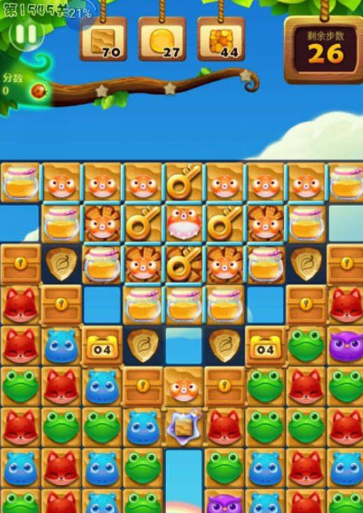 开心消消乐1545关图文攻略