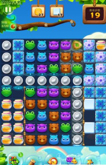 开心消消乐1618关三星图文攻略