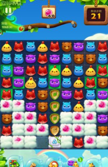开心消消乐1657关图文攻略