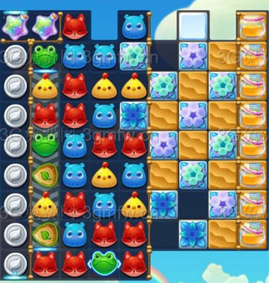 开心消消乐1667关三星图文攻略