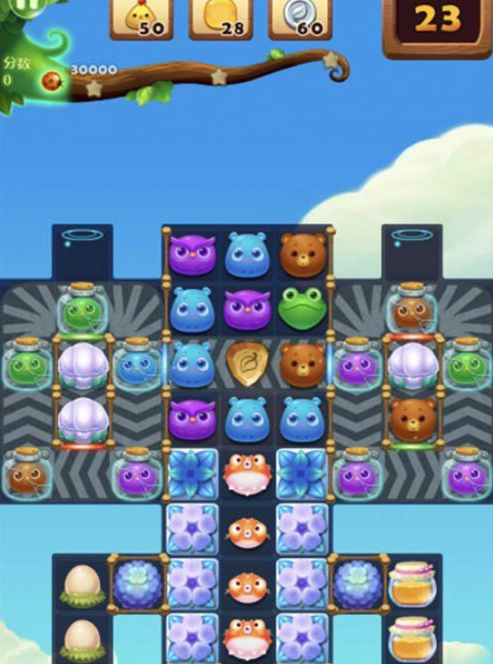 开心消消乐1313关三星图文攻略