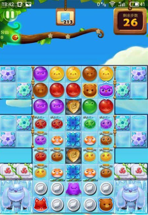 开心消消乐1469关三星图文攻略