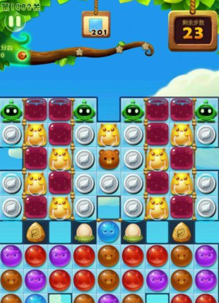 开心消消乐1482关图文攻略