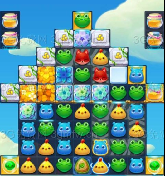 开心消消乐1696关三星图文攻略