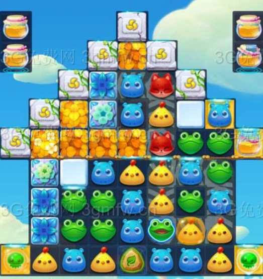 开心消消乐1696关三星图文攻略