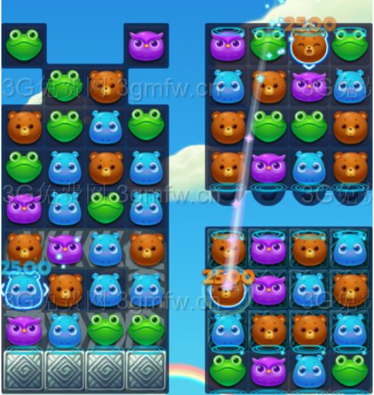 开心消消乐1702关三星图文攻略