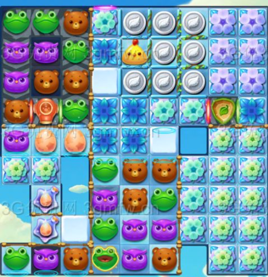 开心消消乐1714关三星图文攻略