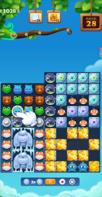 开心消消乐3028关攻略