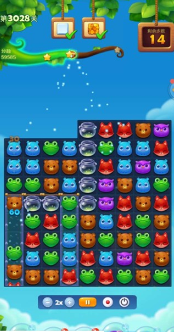开心消消乐3028关攻略