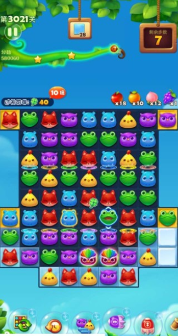 开心消消乐3021关攻略
