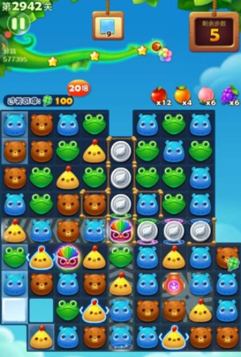 开心消消乐2942关图文攻略