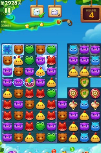 开心消消乐2928关图文攻略