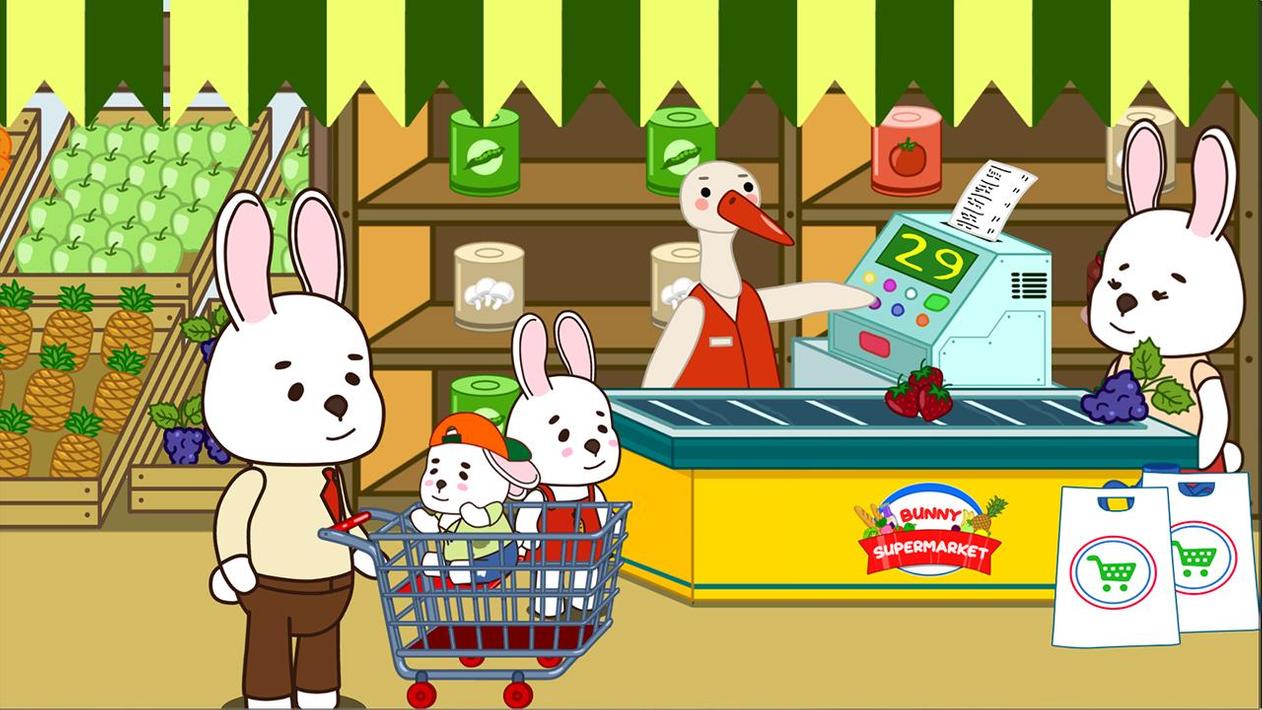 动漫兔子儿童超市内置菜单0