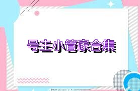 号主小管家合集