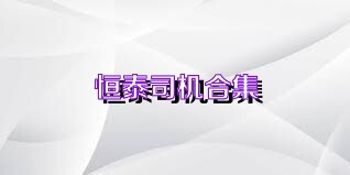 恒泰司机合集