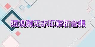 短视频无水印解析合集