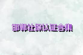邯郸社保认证合集
