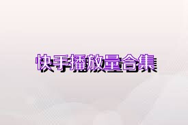 快手播放量合集