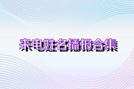 来电姓名播报合集