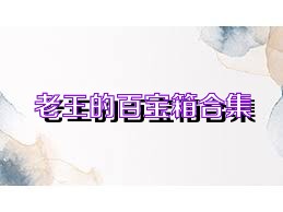 老王的百宝箱合集
