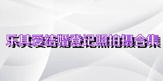 乐其爱结婚登记照拍摄合集