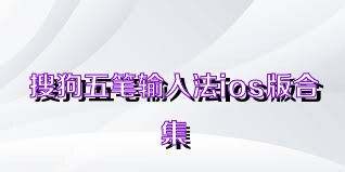 搜狗五笔输入法ios版合集