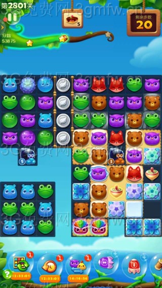 开心消消乐2801关图文攻略