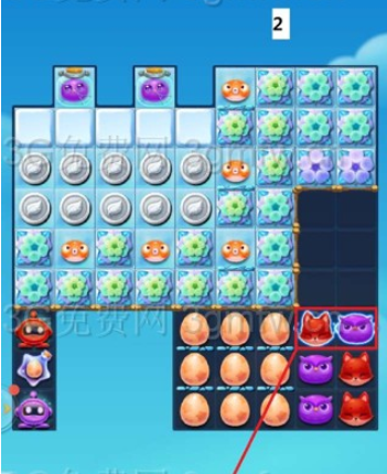 开心消消乐隐藏关268关怎么过