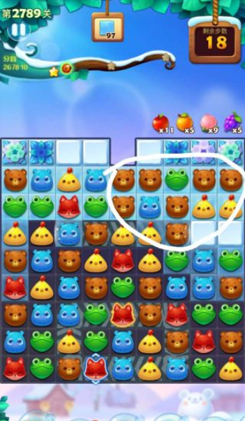 开心消消乐2789关攻略