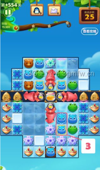 开心消消乐隐藏关554关怎么打