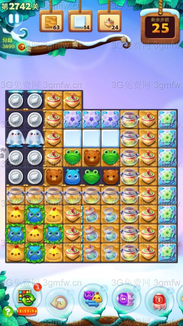 开心消消乐2742关攻略