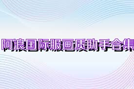 阿浪国际服画质助手合集