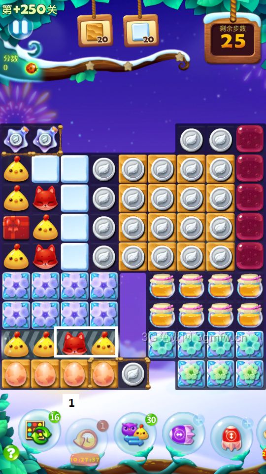 开心消消乐第+250关怎么过