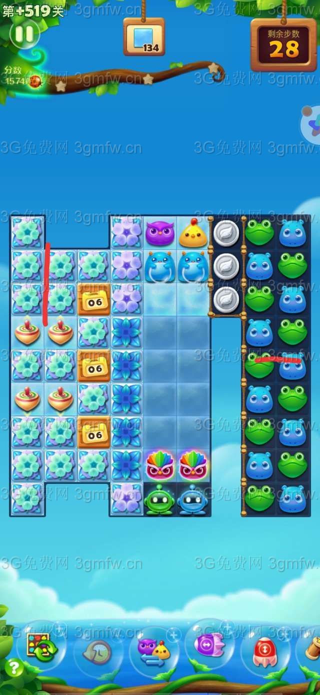 开心消消乐第+519关怎么过