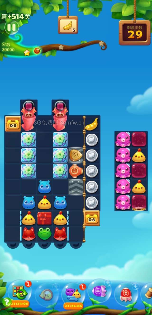 开心消消乐隐藏关514关怎么过