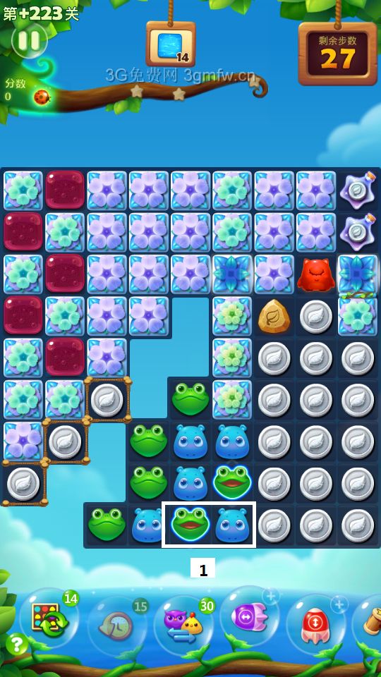 开心消消乐隐藏关223关怎么打