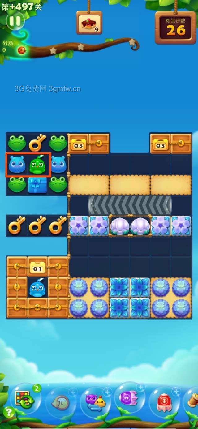 开心消消乐隐藏关497关怎么过