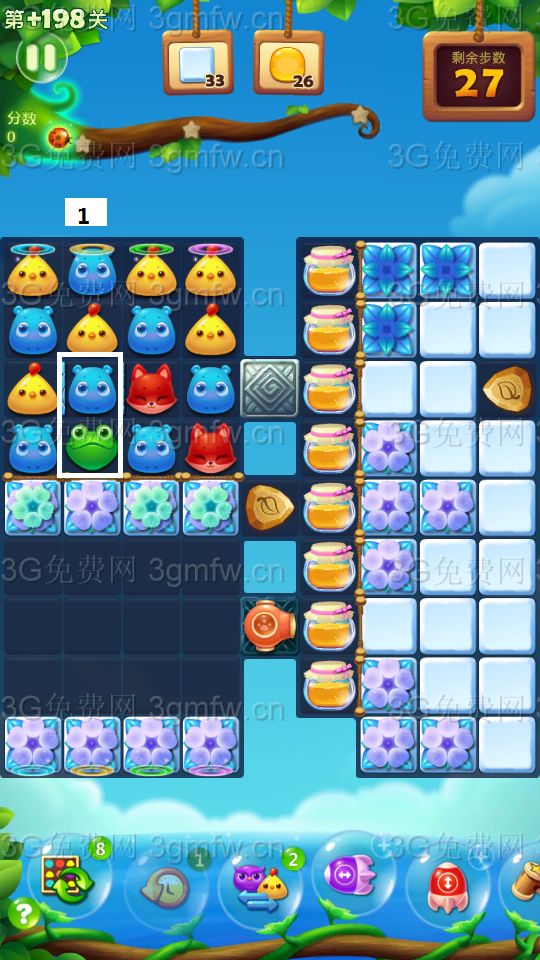 开心消消乐第+198关怎么过