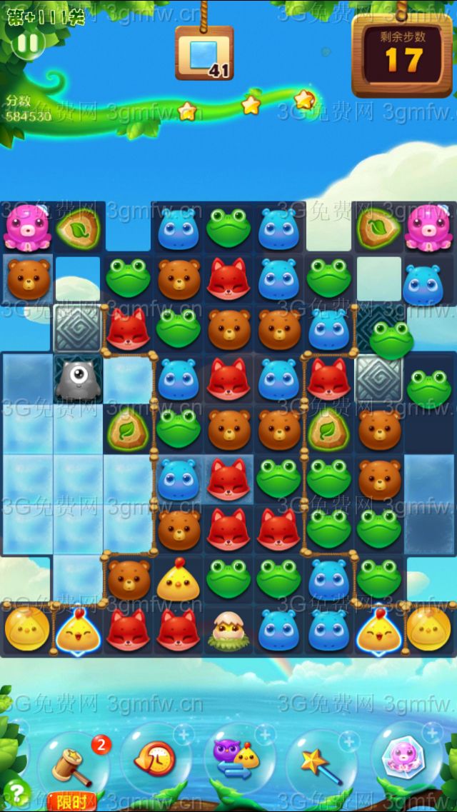 开心消消乐隐藏关111关攻略