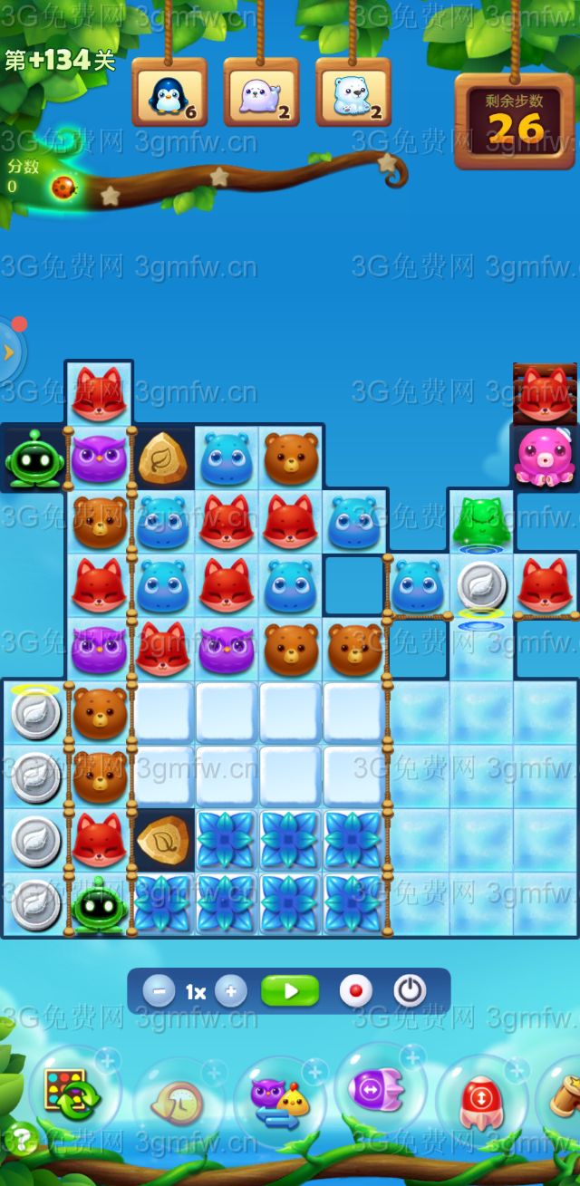 开心消消乐隐藏关134关怎么过