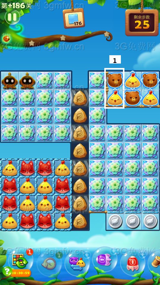开心消消乐隐藏关186关攻略