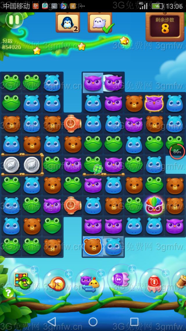 开心消消乐2382关三星攻略