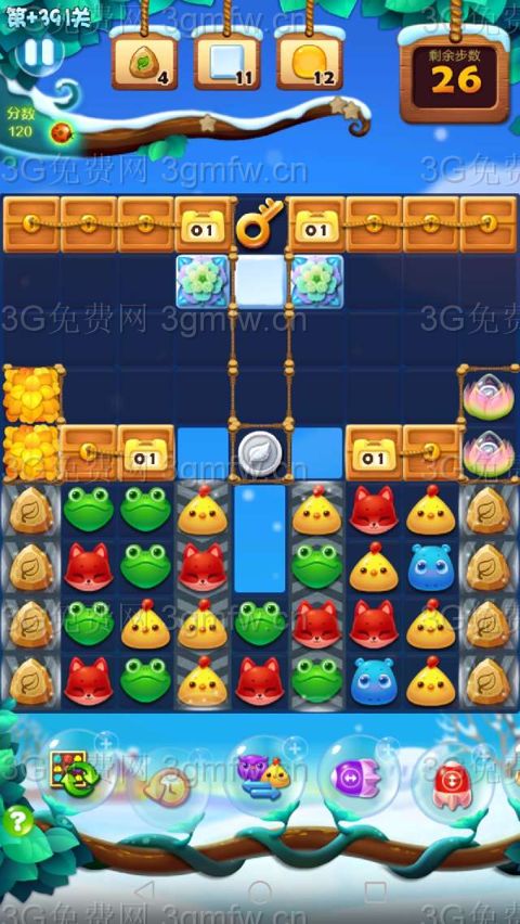 开心消消乐隐藏关391关攻略